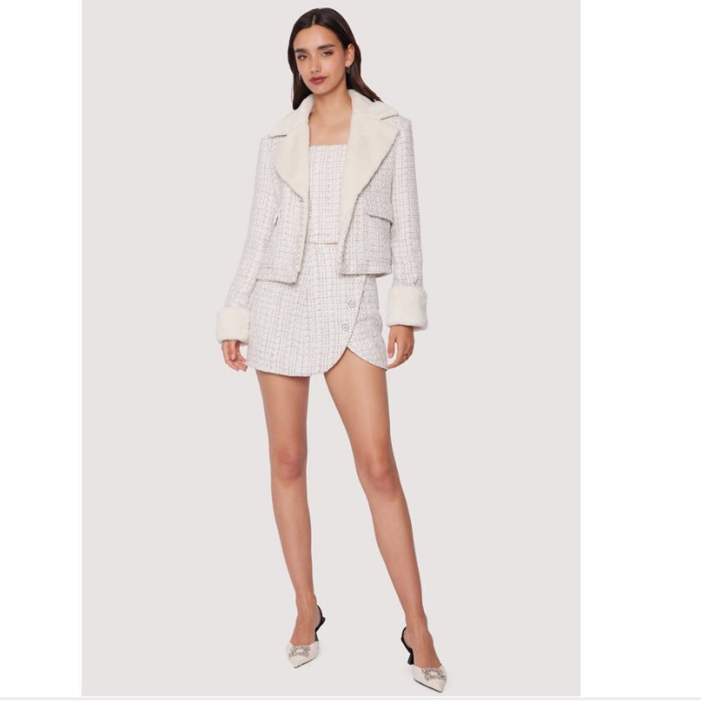 LOST+WANDER LOUISE 3 PIECES SET JACKET CAMI AND MINI SKIRT